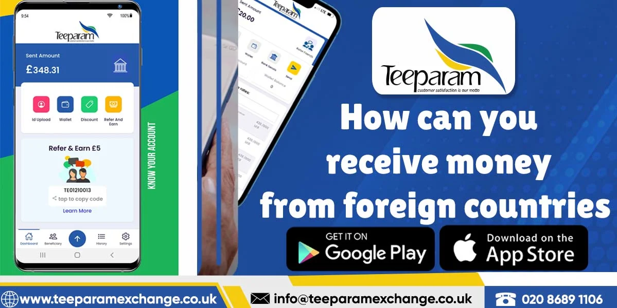 How can you receive money from foreign countries?